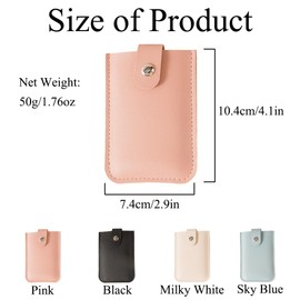 1Pcs Slim Minimalist Wallet, Pull-Out Card Organizer, Multiple Card Slots Business Card Credit Card Organizer for Women Men (Milky White)