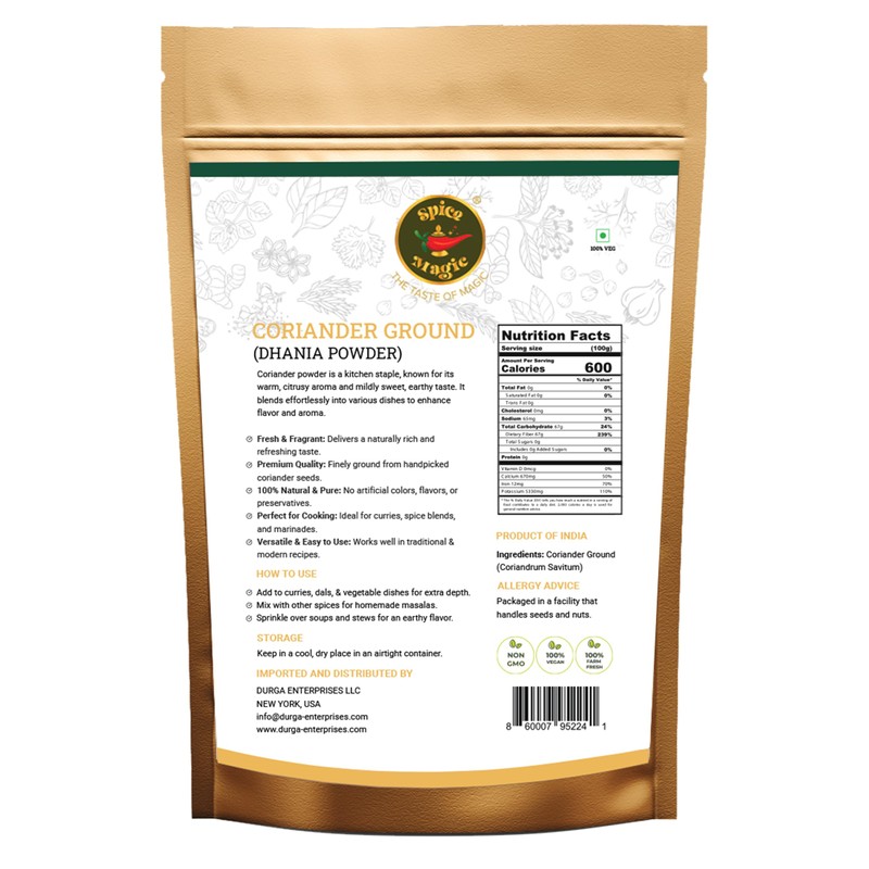 Spice Magic Ground Coriander Powder - 100% Pure & Freshly
