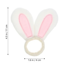 JOINPAYA 2pcs Easter Bunny Ear Napkin Rings Cute Decorative Holders for Party Table Decor for Easter Celebrations and Home Dining Decoration
