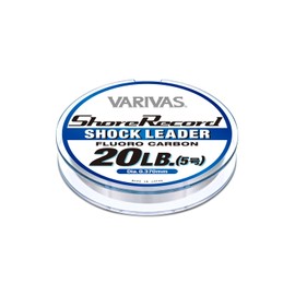 VARIVAS SHORE RECORD Shock Reader, Fluorocarbon, 11.8 ft (30 m), 20lb, No. 5