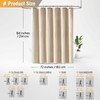BTTN Extra Long Fabric Shower Curtain, 84 Inch Linen Textured