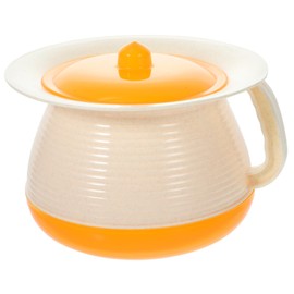 FRCOLOR Portable Adult Urinal Pail Pot with Lid Non Slip Base Convenient Chamber Pot for Elderly Pregnant Women Travel Use Practical Spittoon Container for Home and Outdoors