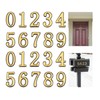 20pcs 2 Inch Mailbox Numbers for Outside, 0-9 Gold Mailbox
