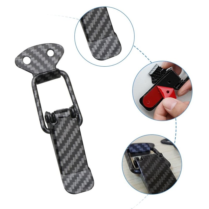 DONGKER 4PCS Car Bumper Security Hook Lock Clips, Stainless Steel