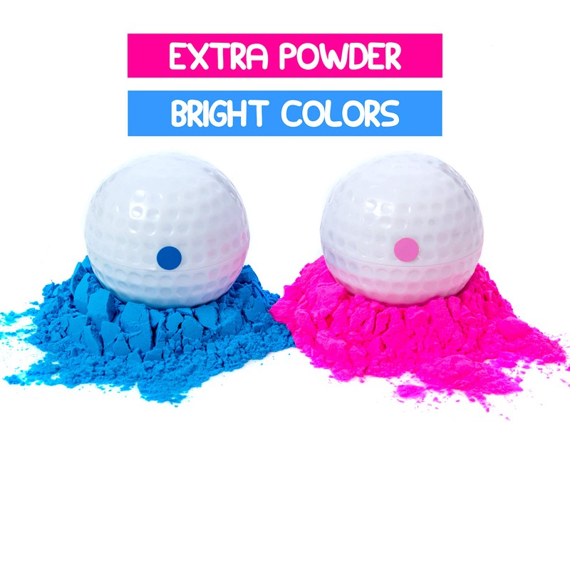 Winsharp Gender Reveal Golf Balls Exploding Set - 2 Balls