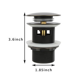 Freestanding Bathtub Drain, Pop-up Freestanding Bathtub Drain Stopper, Suitable for Most Freestanding Bathtubs, Compatible with Freestanding Bathtub Drain Rough-in Kit (Oil Rubbed Bronze)