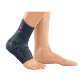 medi Levamed Unisex Ankle Brace | Silver | Size II | Joint Bandage for Stabilising the Ankle | Can be Worn on Both Sides | Unique Comfort Knit | Extended Relief Zone