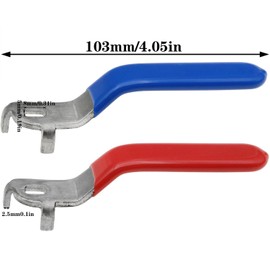 safycaby 4 PCS Lever Handle for Ball Valve Stainless Steel Ball Valve Handle with Hole Size 5 x 8 x 2 mm Ball Valve Handle Replacement for Outdoor Faucet Hose Replacement and Repair (Blue and Red)