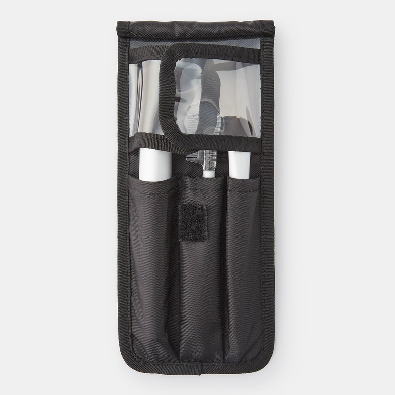 Muji 83525446 Nylon Makeup Brush Pouch, Black, Approx. 3.3 x