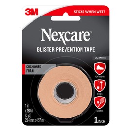 Nexcare Nexcare Blister Prevention Tape, Waterproof Foam Medical Tape, Sticks Firmly to Skin to Help Prevent Blisters - 1 In x 5 Yds, 1 Roll of Tape