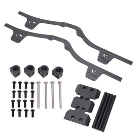 LCG Carbon Fiber Chassis Kit Low Center of Gravity Adjustment Wheelbase RC Accessories for Axial SCX10 II 90046 90047 Black