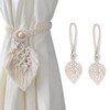 2Pcs Soft Rope Tassel Curtain Pull Backs Fashionable Hand Knitting