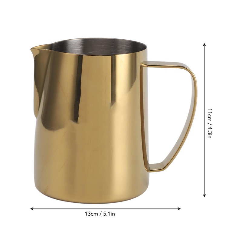 Milk Frothing Pitcher 304 Stainless Steel Coffee Steaming Pitcher Multipurpose