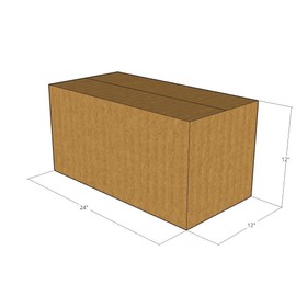 E1 Packaging 24" x 12" x 12" Corrugated Boxes 32 ECT (Pack of 5-24x12x12) | Quality Moving Boxes. Great for Shipping Boxes for Business, Office or Home.