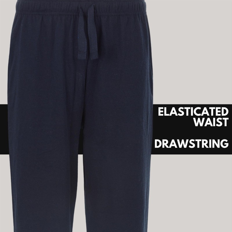 Style It Up Mens 3 Pack Pyjamas Plain Lounge Pants