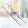 BIUDECO 2pcs Steel Pointed Tweezers Set Professional Jewelry Tweezers Kit