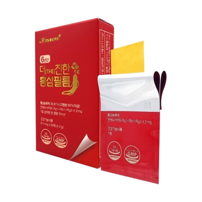Thicker Red Ginseng Film 211mg 20 Sheets Health Functional Food