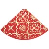 "vidaXL Luxury Christmas Tree Skirt with Sock - Red Fabric,