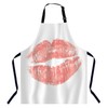 Xuwenz Pink Lips Waterproof Apron Kitchen Chef Aprons Bibs for