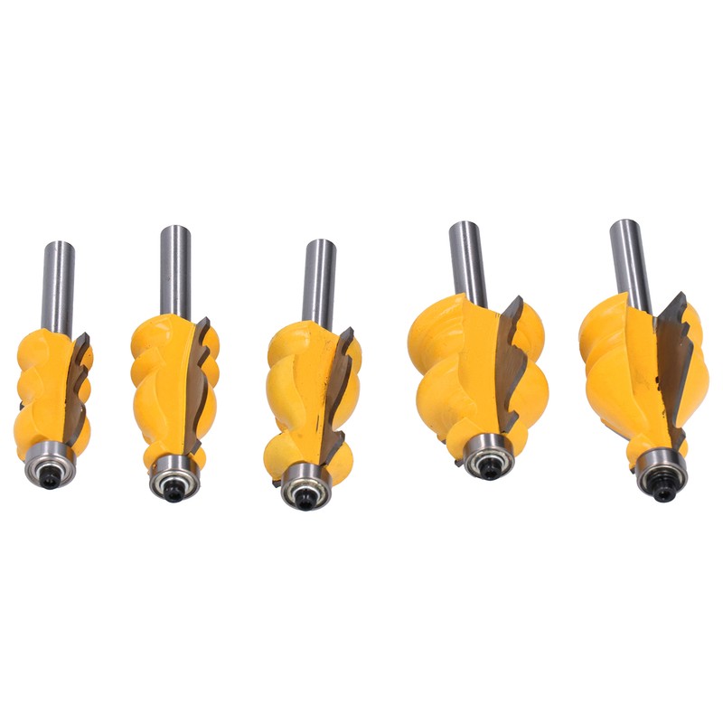 5Pcs/Set Router Bit Tenon Wood Milling Slot Cutter with 8mm