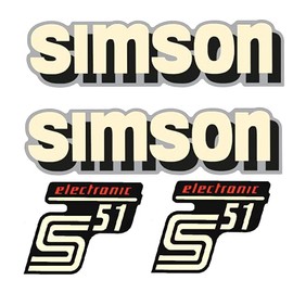 Simson S51 Electronic Retro Sticker Set DDR Style Set of 4