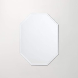Better Bevel 28" x 40" Frameless Octagon Mirror | 1" Beveled Edge | Bathroom Wall Mirror
