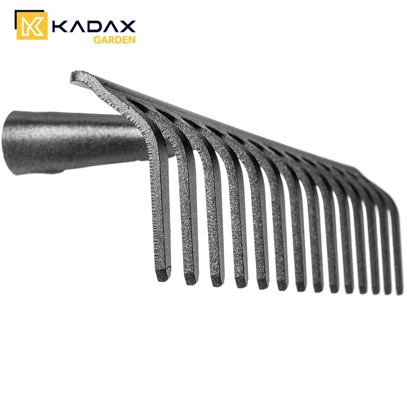 KADAX Garden Rake without Handle, Steel Garden Rake, Lawn Rake