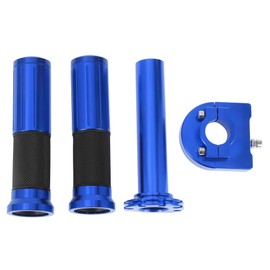 X AUTOHAUX 7/8" 22mm 15/16" 24mm Motorcycle Hand Grips Cover Kit Non Slip Aluminum Alloy Handle Bar Throttle Grips for Motorcycle Scooter Bicycle ATV Blue 1Set