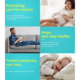 Po Shower 400 ml, Portable Bidet with 2 Nozzles, Travel Bidet, Perfect for Showers and Vaginal Showers