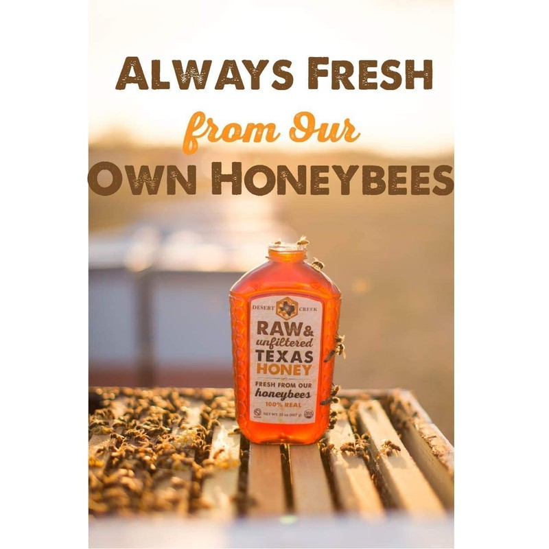 Desert Creek Honey, Honey Bears Containing Raw, Unfiltered, Unpasteurized Texas