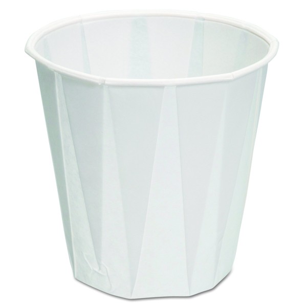 Genpak W500F Paper Drinking Cups, 5 oz., White, Bag of
