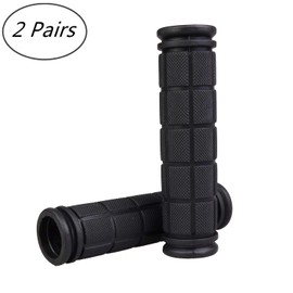Kasteco 2 Pairs Bicycle Handle Bar Grips Mushroom Grips for BMX/MTB/Road Mountain Bikes, Black