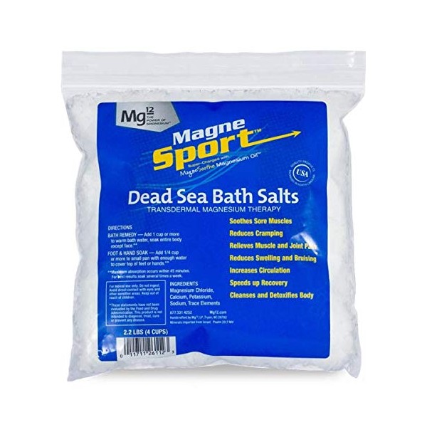 MagneSport Dead Sea Bath Salts Mg12 2.2 lb Powder