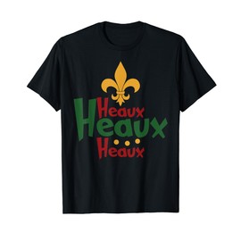 Heaux Louisiana Christmas French Fleur-de-lis Gift T-Shirt T-Shirt