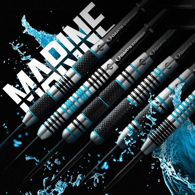 DESIGNA DARTS Corner Marine Steel Tip Darts Set 80% Tungsten