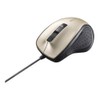 Buffalo BSMBU300GD Wired BlueLED Quiet 5 Mouse, Gold
