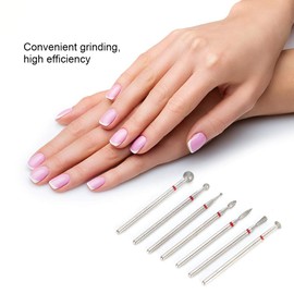 Broca de manicura, fresas torno para uñas arena de diamante Cabeza molienda manicura eléctrica Arte Accesorio broca Herramienta pulido un efectoBrocas para Uñas (NO.05)