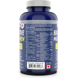 🇨🇦 120 vcaps Bioactive Multi for Men, Full Spectrum, Multivitamin Formula, Made in Canada