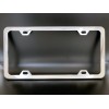 none Plain 4 Hole License Plate Frame Chrome Plated Metal