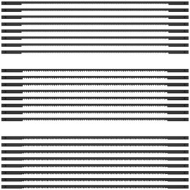 24Pcs Coping Saw Blades Set 6-1/2 Inch High Carbon Steel Pin End Scroll Saw Blade Replacement Kit 15TPI 18TPI 24TPI for Most Wood Plastic Cutting (24)