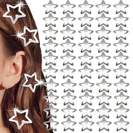 50 Pinzas Pasadores para El Pelo de Metal Con Forma de Estrella
