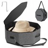 Dexpally Hat Boxes with Lids, Hat Storage Box for Travel,