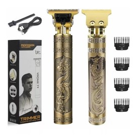 Rasuradora para Hombre Electrica Recargable Usb C con 4 Peines Cortadora de Pelo Cabello Diseño Dragon Dorado (1)