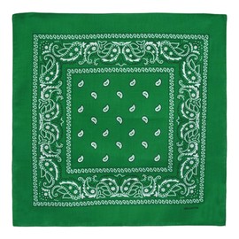 Laciteinterdite Set of 3 Paisley Bandanas for Men and Women, 57 x 57 cm One Size dark green