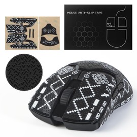 IMMOENUC Mouse Grip Tape, Applicable Viper/Viper Ultimate Wireless Mouse, Anti-Slip Tape, PVC Material Color Seal, Sweat Absorption, Anti-Slip Skin (Black Color)