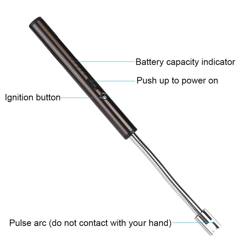 Portable Windproof BBQ Lighter Charging Long Hose Arc Lighter for