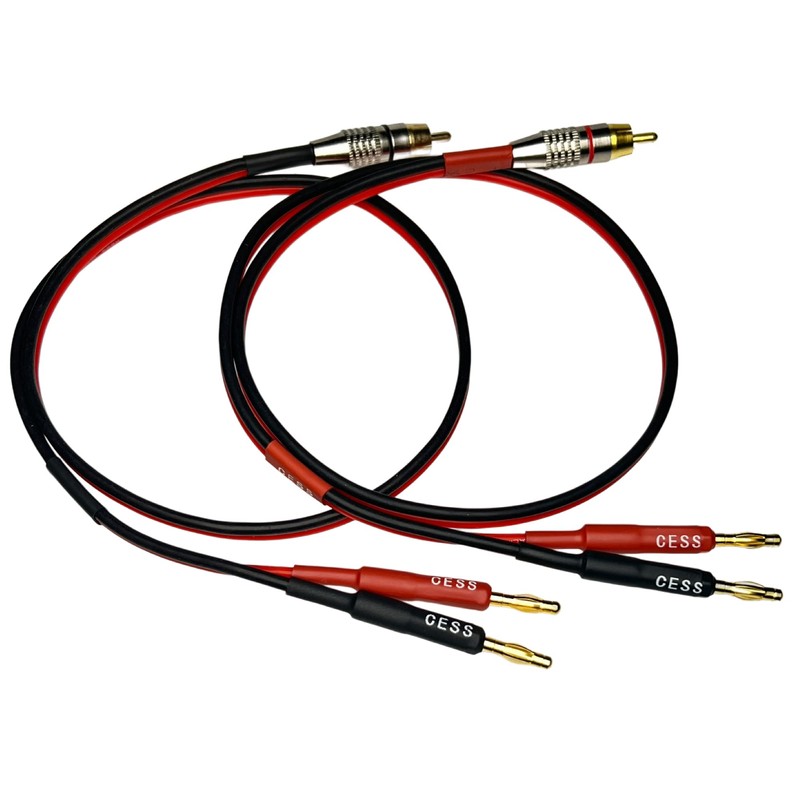 CNCESS CESS-024-2f Speaker Cable with RCA Plug to 4mm Banana