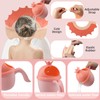 Kids Shower Cap and Bath Rinse Cup Set, Adjustable Hair