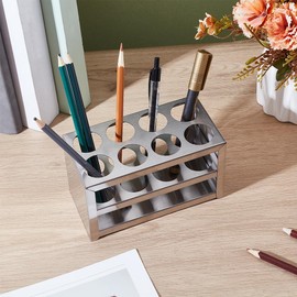 UNICRAFTALE Stainless Steel Test Tube Rack 8 Holes Round Holes Test Tube Holder Hole Diameter 30mm 3 Layer Lab Stand Display Rack for Classroom School Lab Supplies