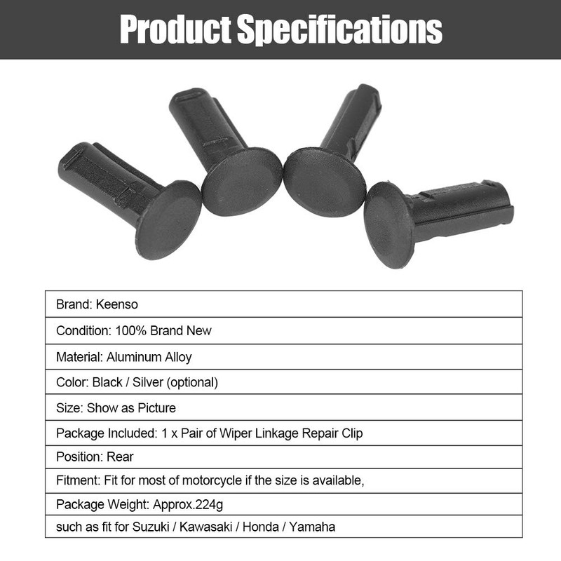 100 Pieces Black Car Bumper Fender Rivets Plastic Push Pin